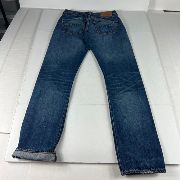Levi's 501 Red Line Selvedge Jean Men 28x31* Blue White Oak Cone Denim Tag 28x32 - Picture 10 of 16